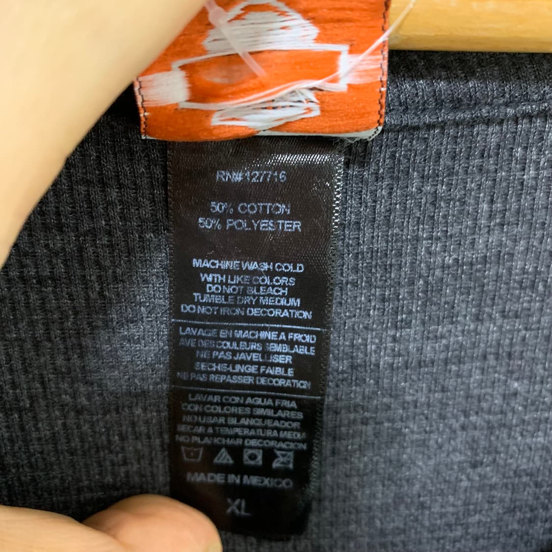 할리 데이비슨 윙 날개 프린팅 긴팔 티셔츠 빈티지 롱슬리브 남녀공용 상품이미지4