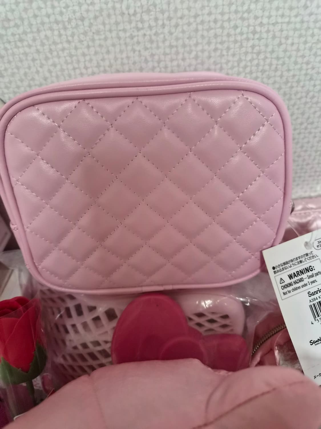 헬로키티 핑크 퀼팅 파우치 상품이미지3