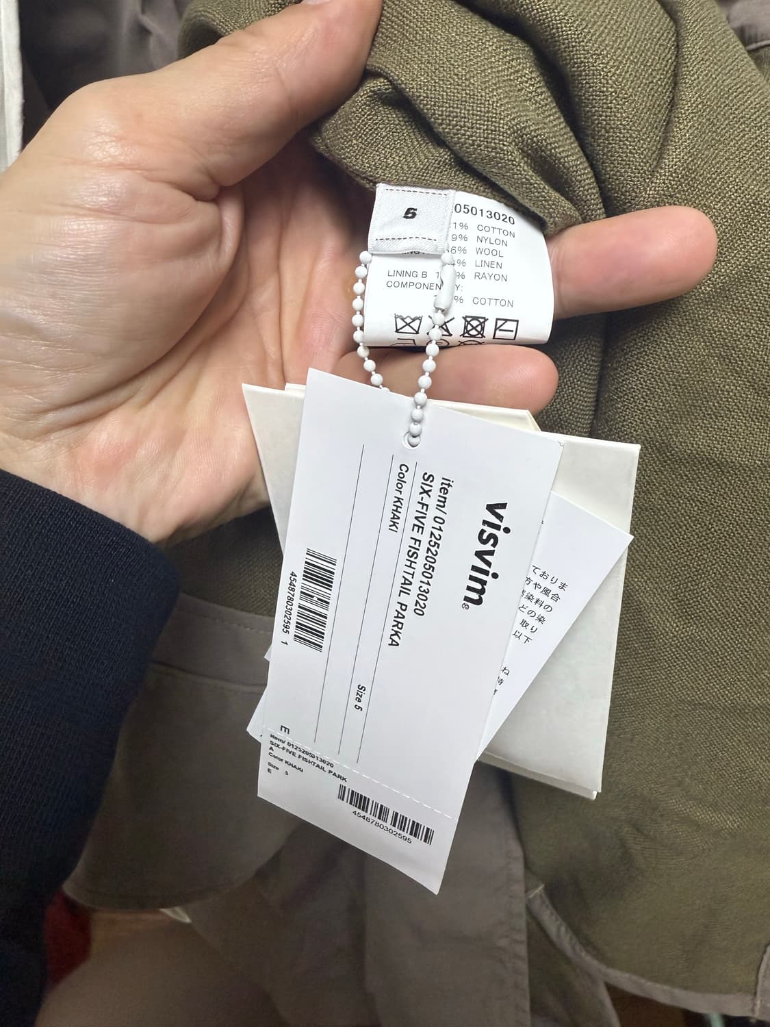 [5]비즈빔visvim 25AW Fishtail 피쉬테일 파카 카키 상품이미지10