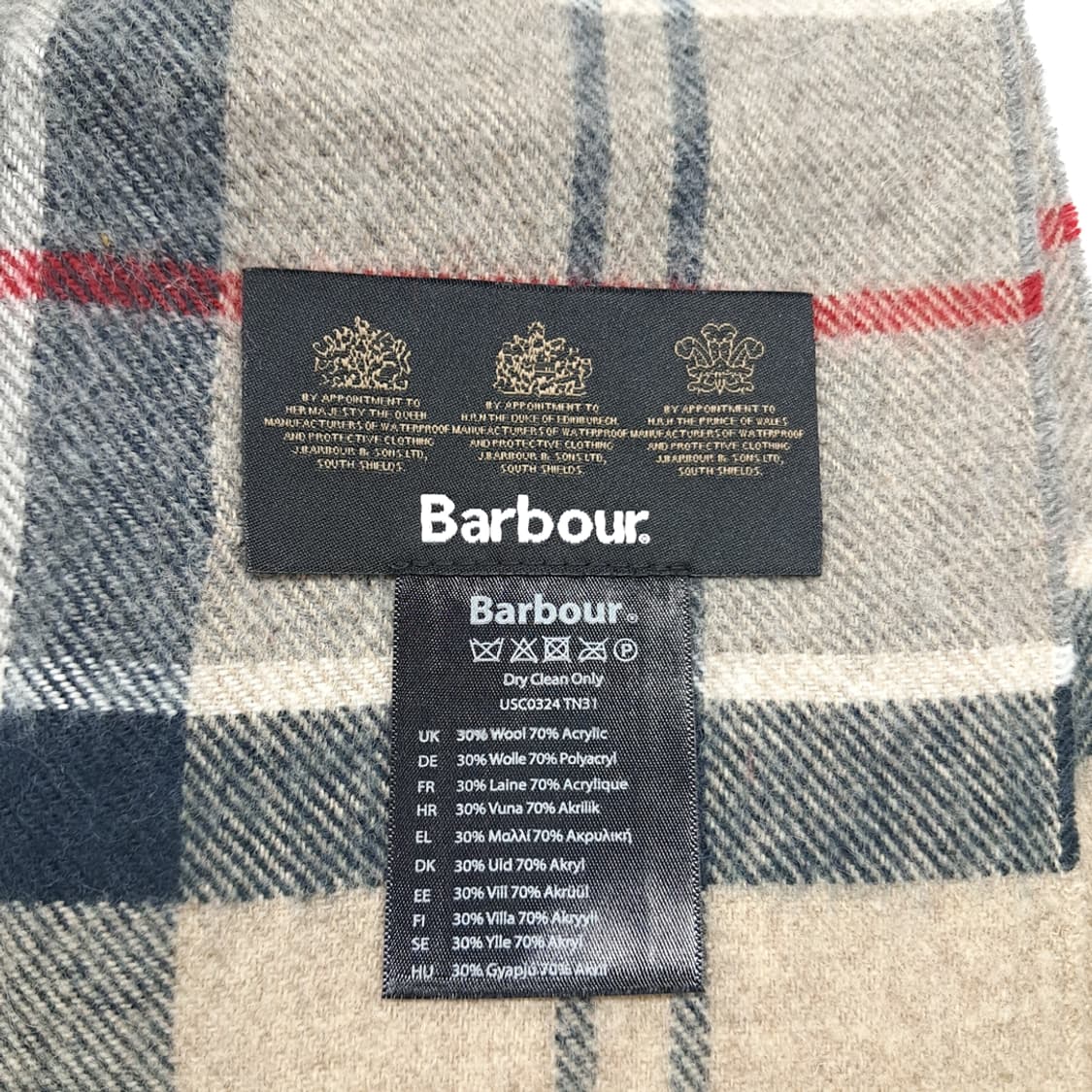 MX245 바버 클래식 타탄체크 램스울 빅사이즈 목도리 머플러 상품이미지5