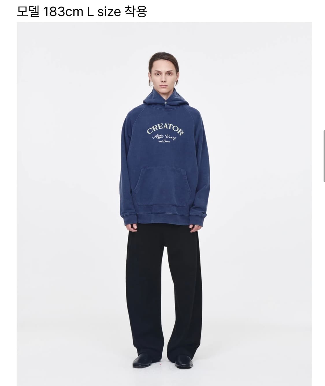 [에프터프레이] 프레센스 크리에이터 프린트 후디 네이비 L 상품이미지2