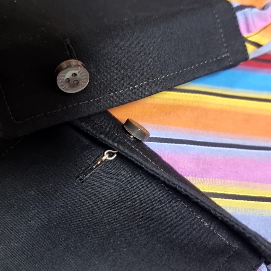 빈티지 VERSACE 컬러풀 스트라이프 셔츠(95-100) 상품이미지4