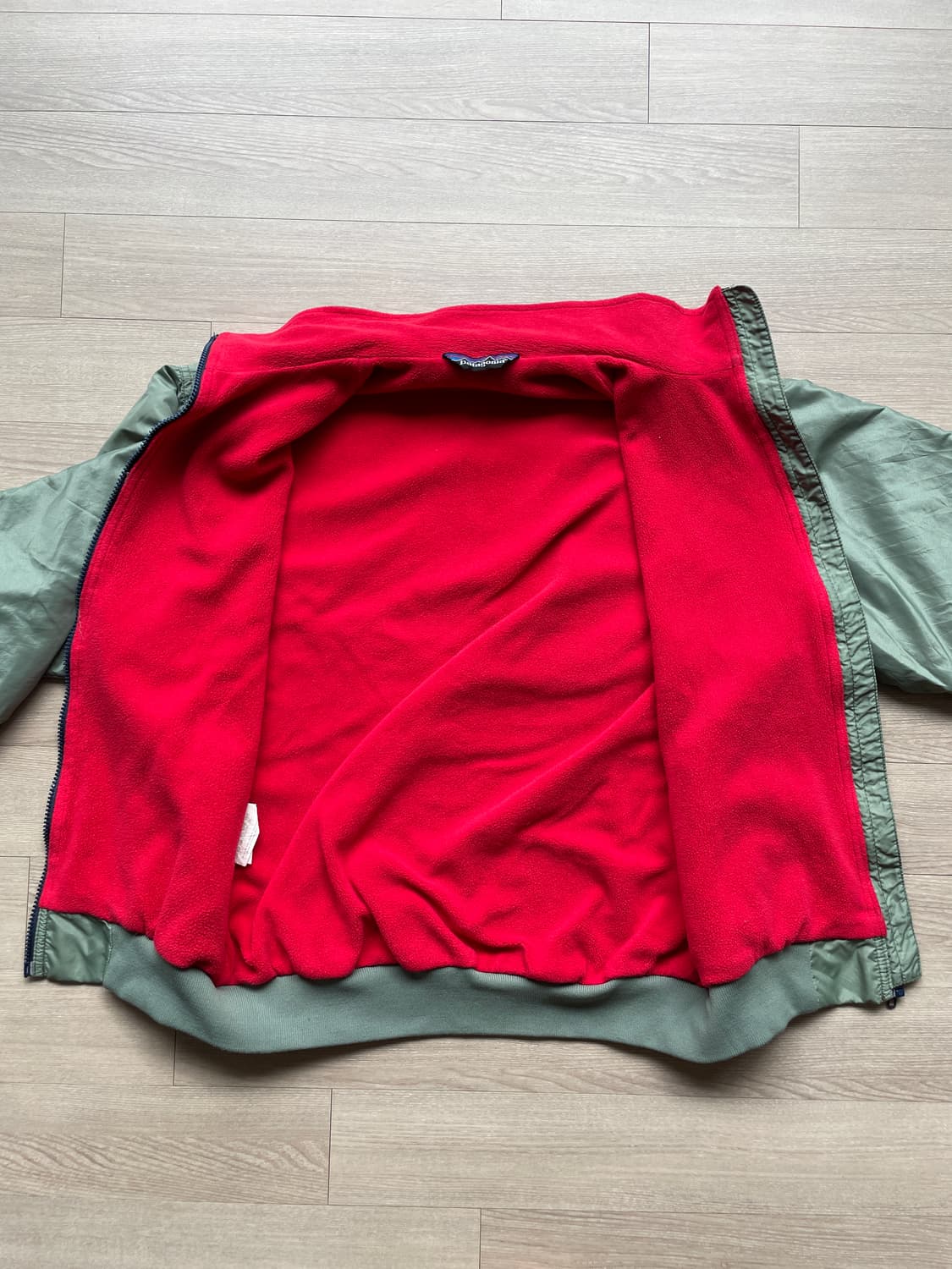 80s 파타고니아 쉘드 신칠라 세이지 그린 봄버 자켓 rare usa 상품이미지7