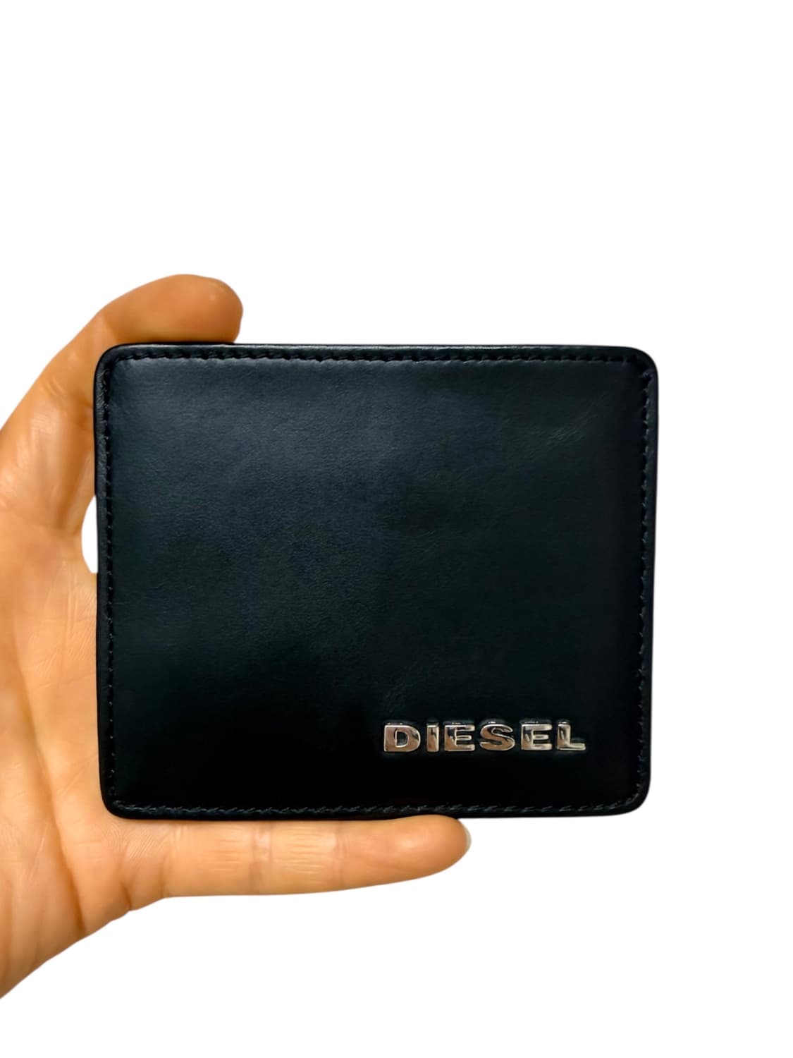 디젤 블랙&브라운 레더 로고 카드지갑  상품이미지2