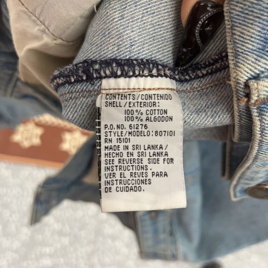 랭글러 히어로 빈티지 트러커 연청 데님자켓 L C08613 상품이미지6