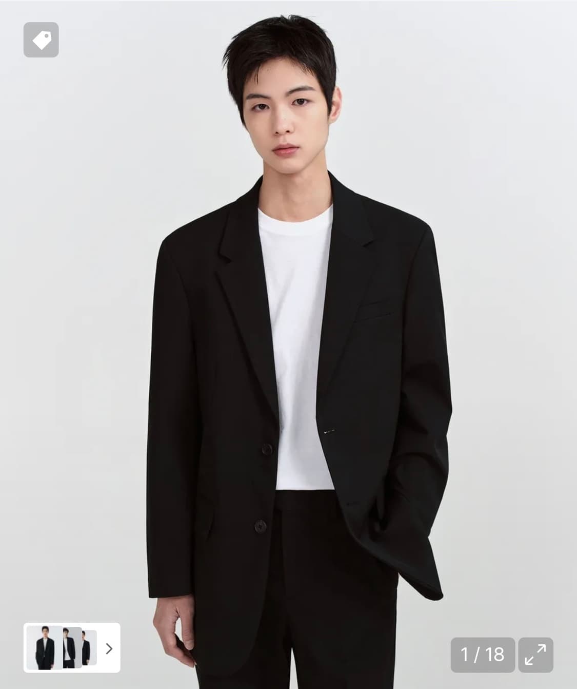 무신사스탠다드 오버사이즈 블레이저 블랙 상품이미지1