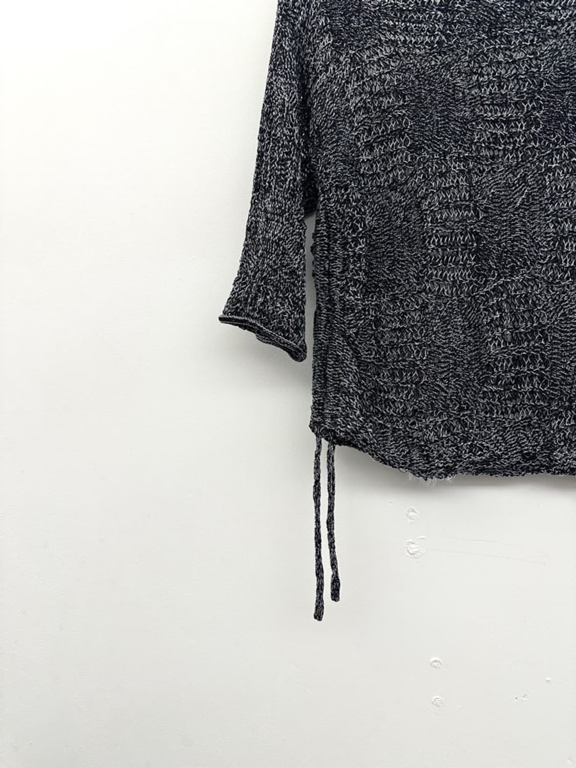 Net side string knit / black 상품이미지6