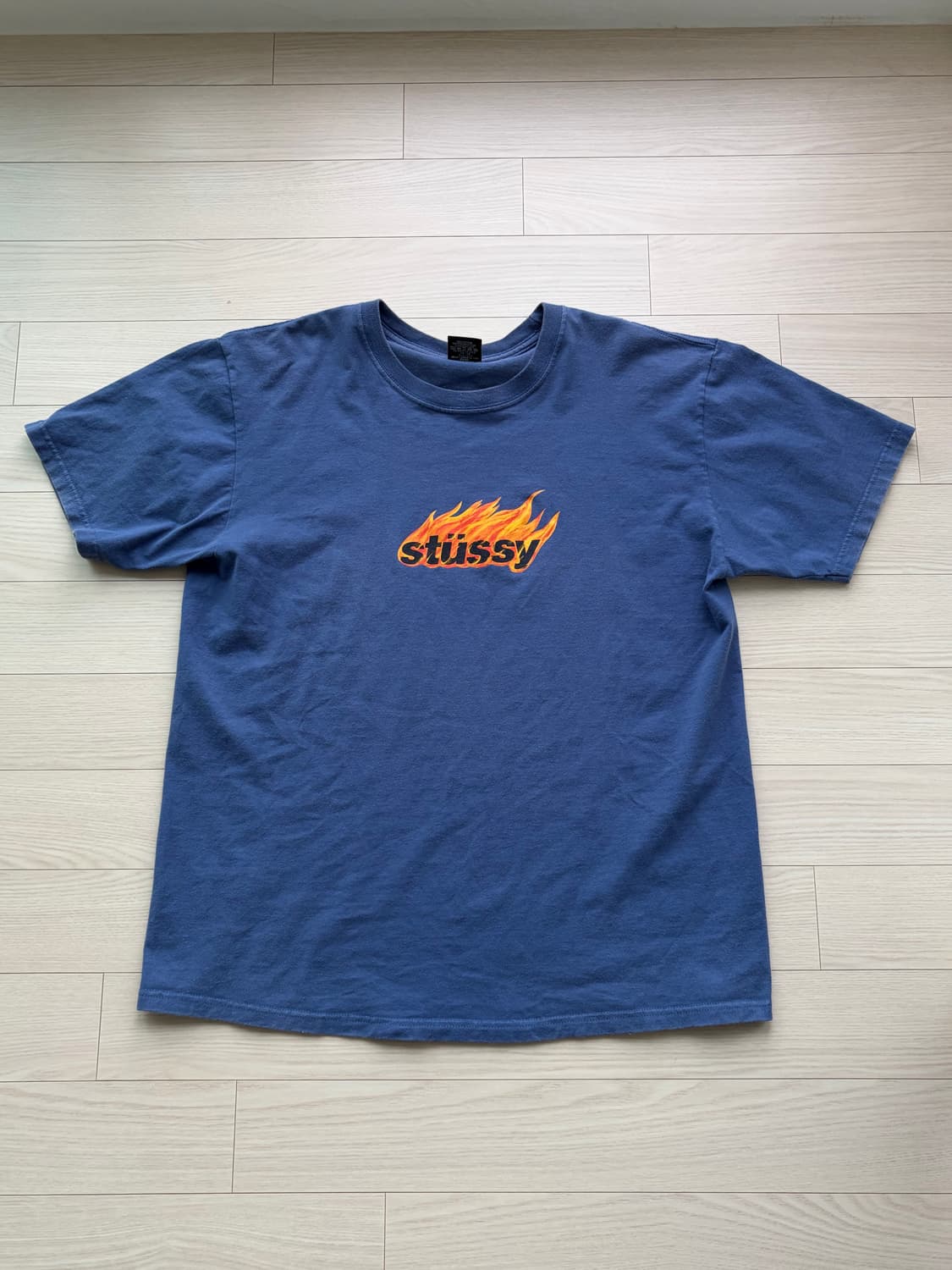 stussy 스투시 플레임 티셔츠 미드나잇 L (105) 상품이미지2