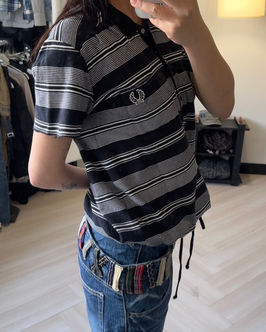 [FRED PERRY]stripe drawstring polo shirt 상품이미지2