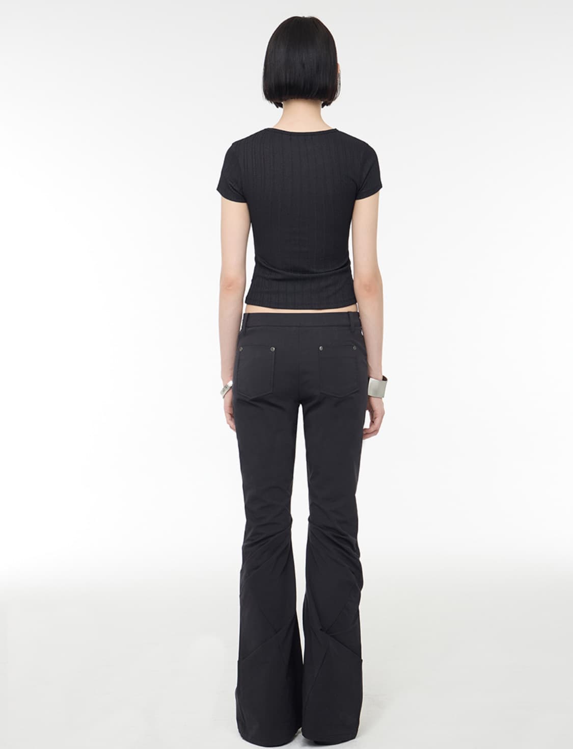 락케이크 애심메트리 웨이스트 플레어팬츠 M 상품이미지2