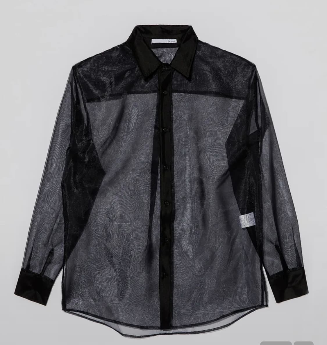 디벨 시스루 셔츠 블랙 상품이미지1