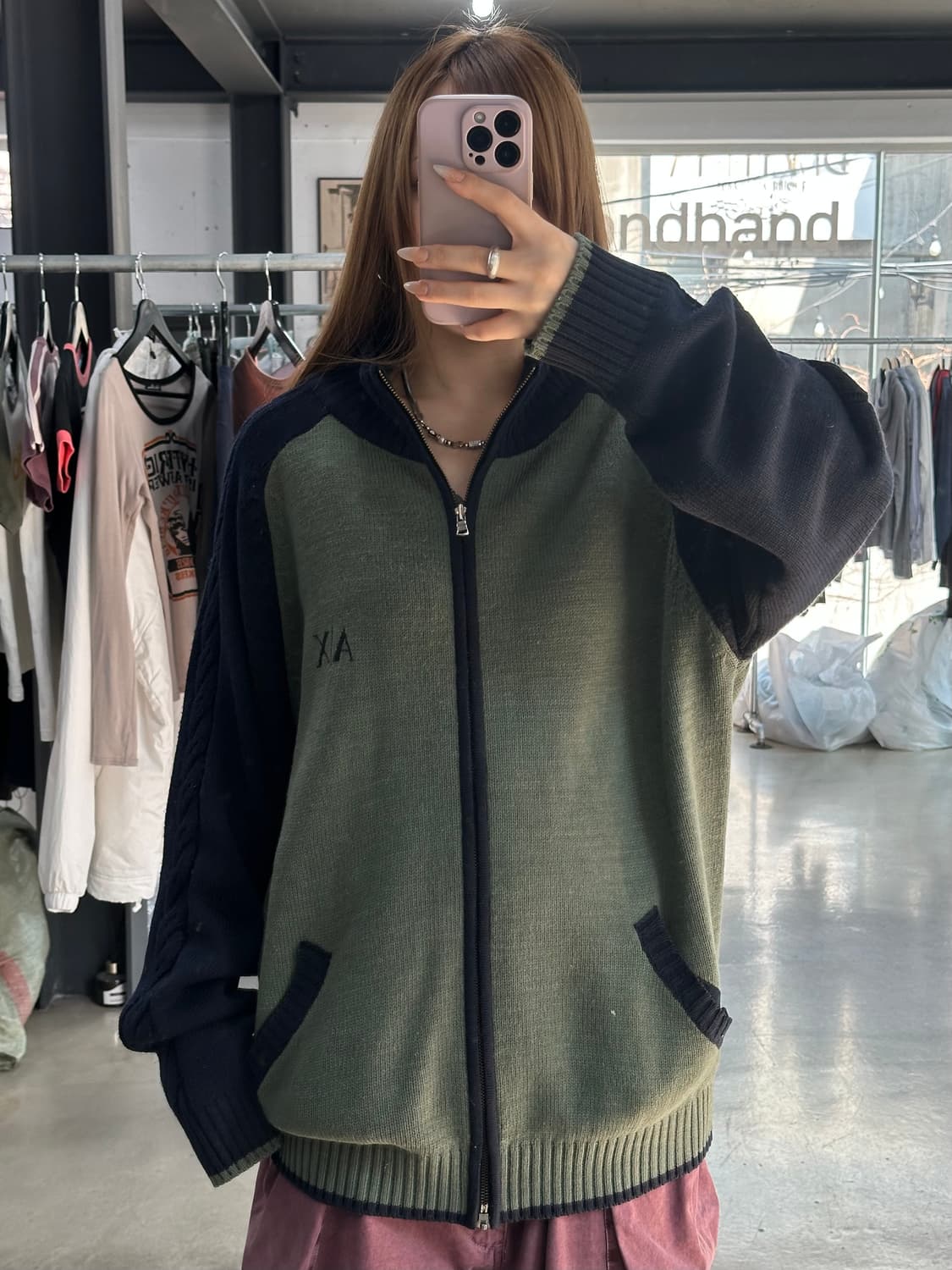 아르마니익스체인지 꽈배기 투웨이 니트집업 상품이미지3