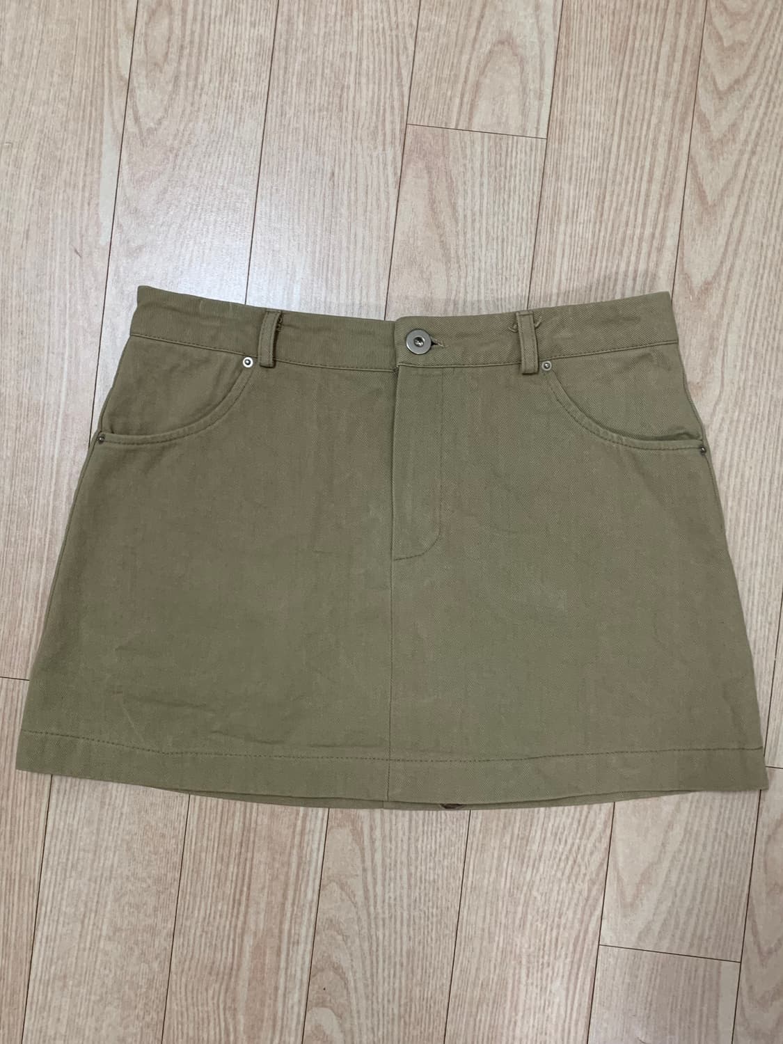 [주드 Jud] 어텀 코튼 스커트 (카키베이지 / S) 상품이미지1