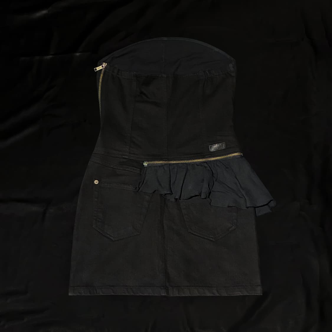 디젤 탱크탑 블랙 미니원피스 상품이미지2