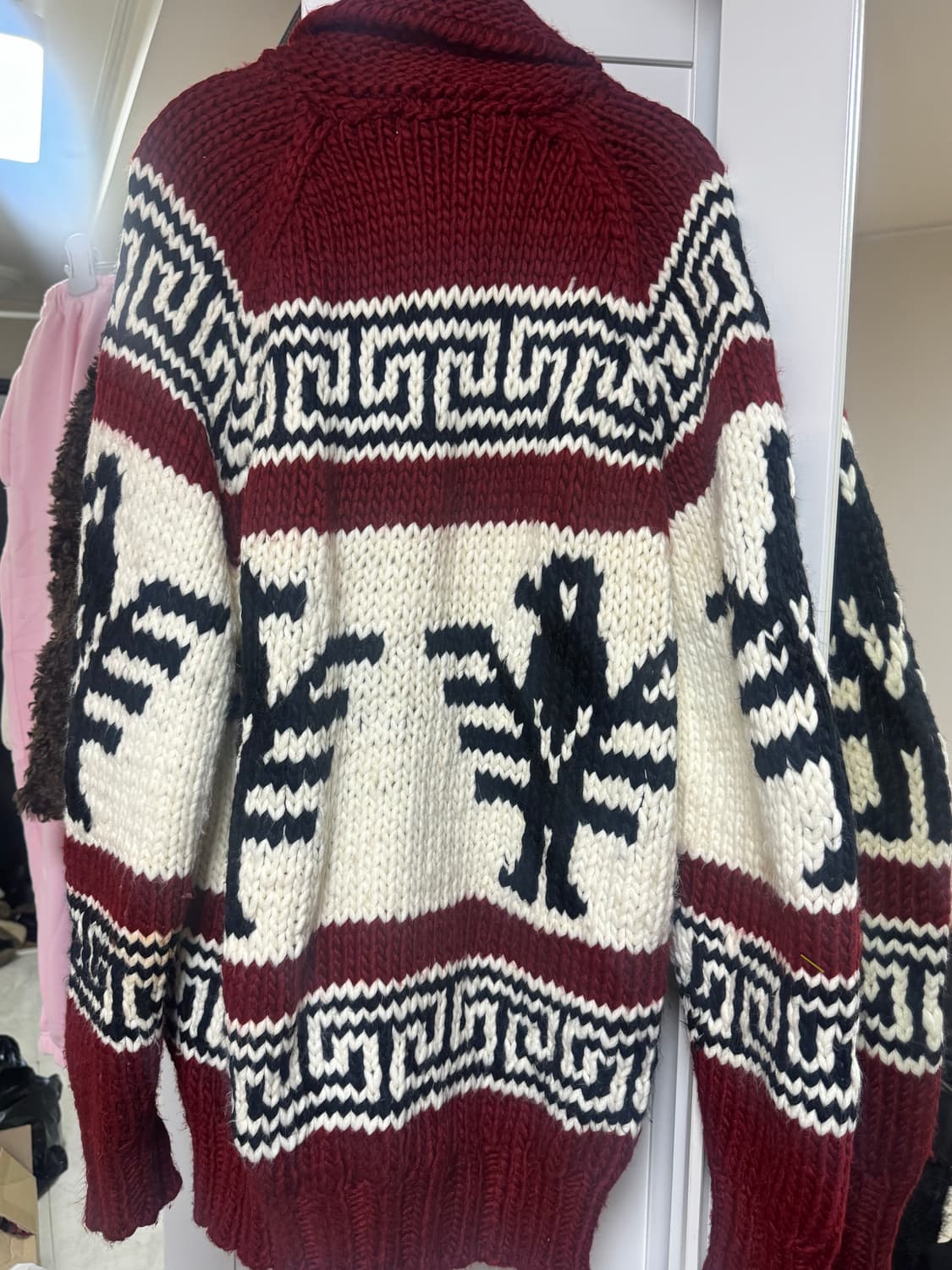 레드 노르딕 니트집업 상품이미지2