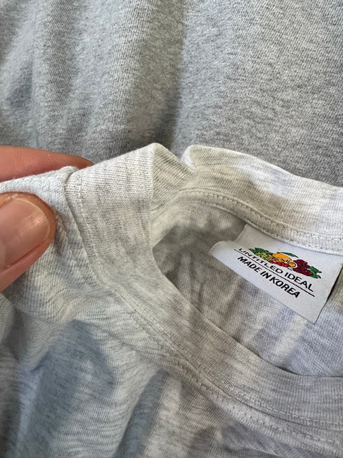 언타이틀드 아이딜 오버사이즈 롱슬리브 라이트 그레이 OS 상품이미지4