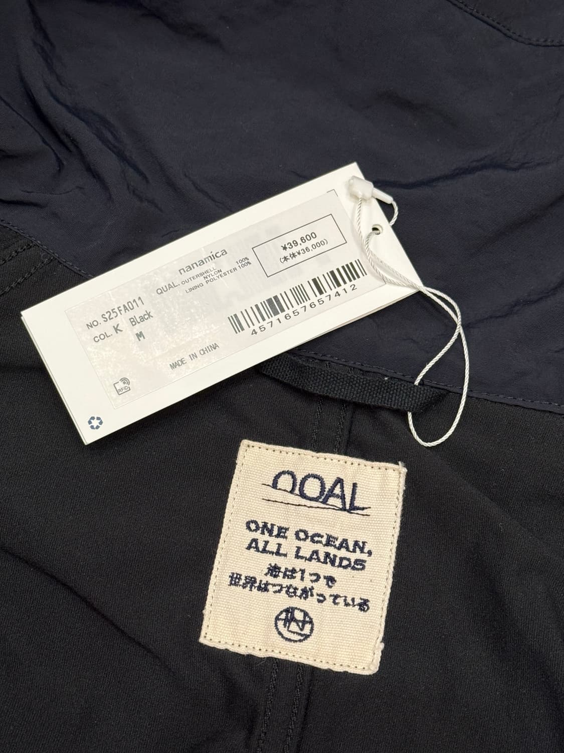 [M][100] 나나미카 리버시블 후드 자켓 블랙 상품이미지5