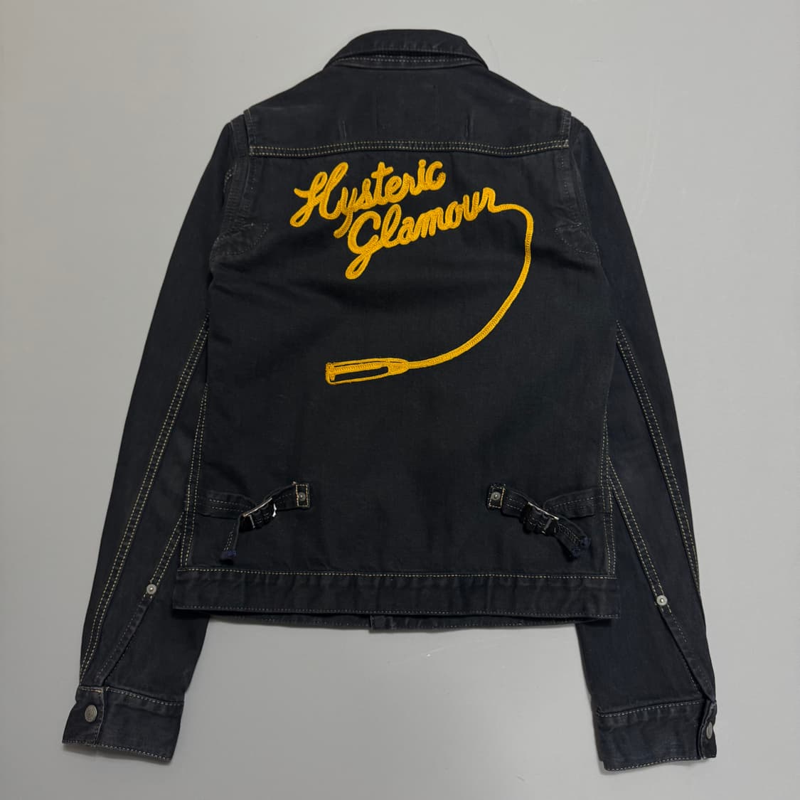 히스테릭글래머 블랙컬러 후면 자수 로고 데님 트러커 자켓 상품이미지7