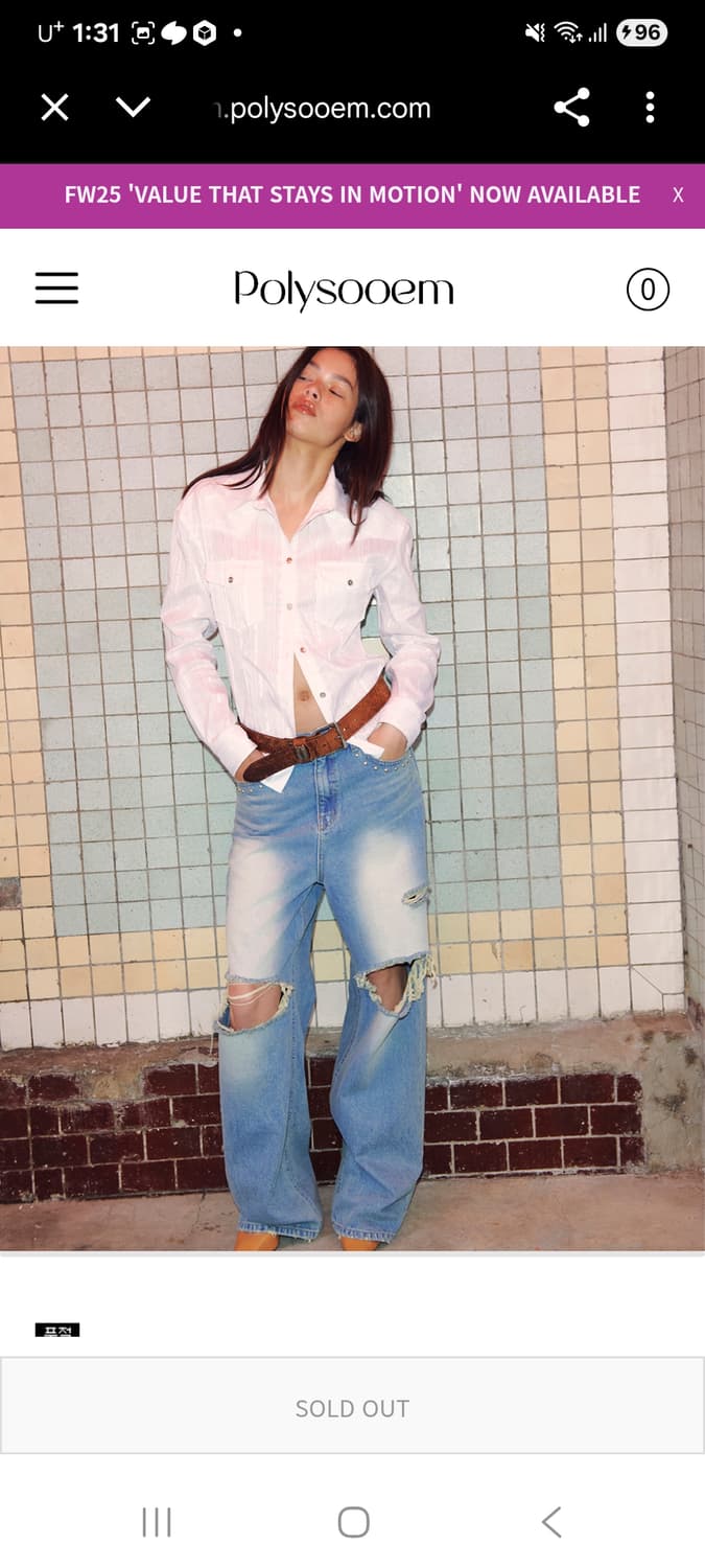 폴리수엠 웨스턴 스트라이프 셔츠 상품이미지2