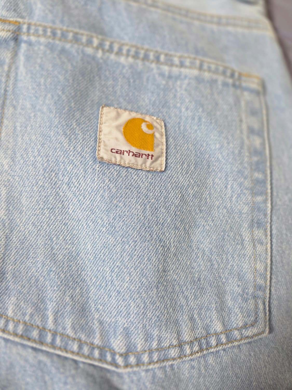 [M] 칼하트 WIP 브랜돈 팬츠 블루 헤비 스톤 블리치드 상품이미지1