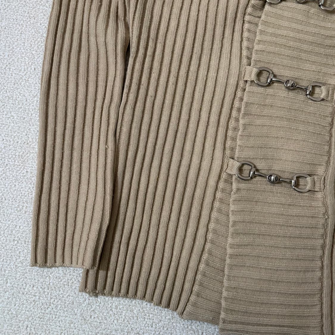 일본빈티지 peyton place 베이지 니트가디건 상품이미지3