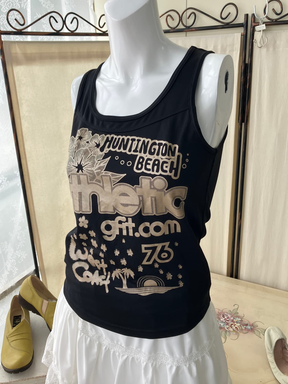  black flower twinkle sleeveless 상품이미지7