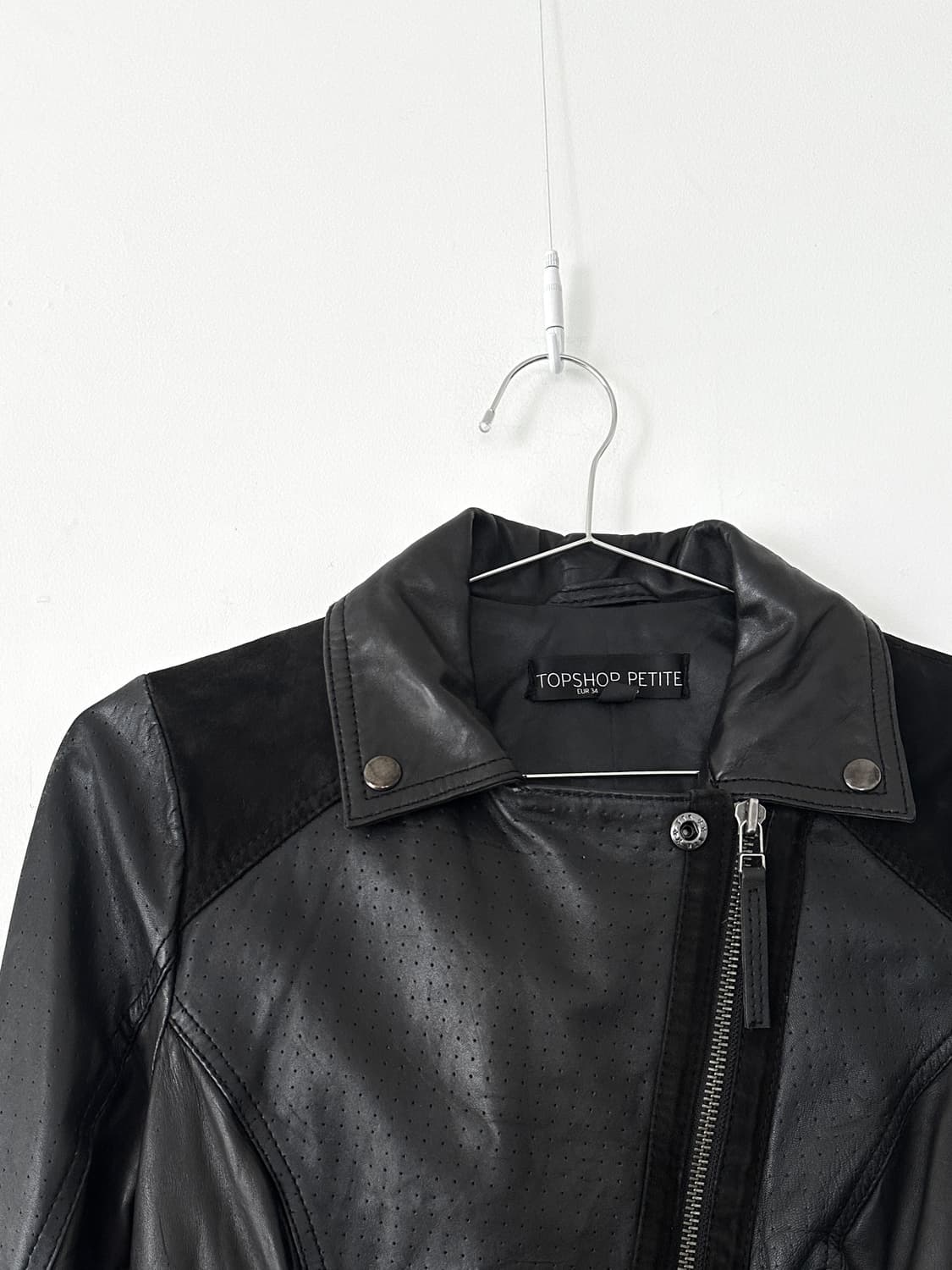 TOP SHOP PETITE Dual mix leather jacket  상품이미지3
