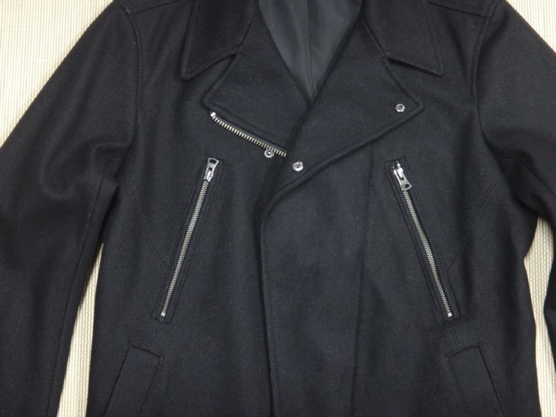 (S) 띠어리 모직 라이더 자켓 하프코트 남성용 상품이미지4