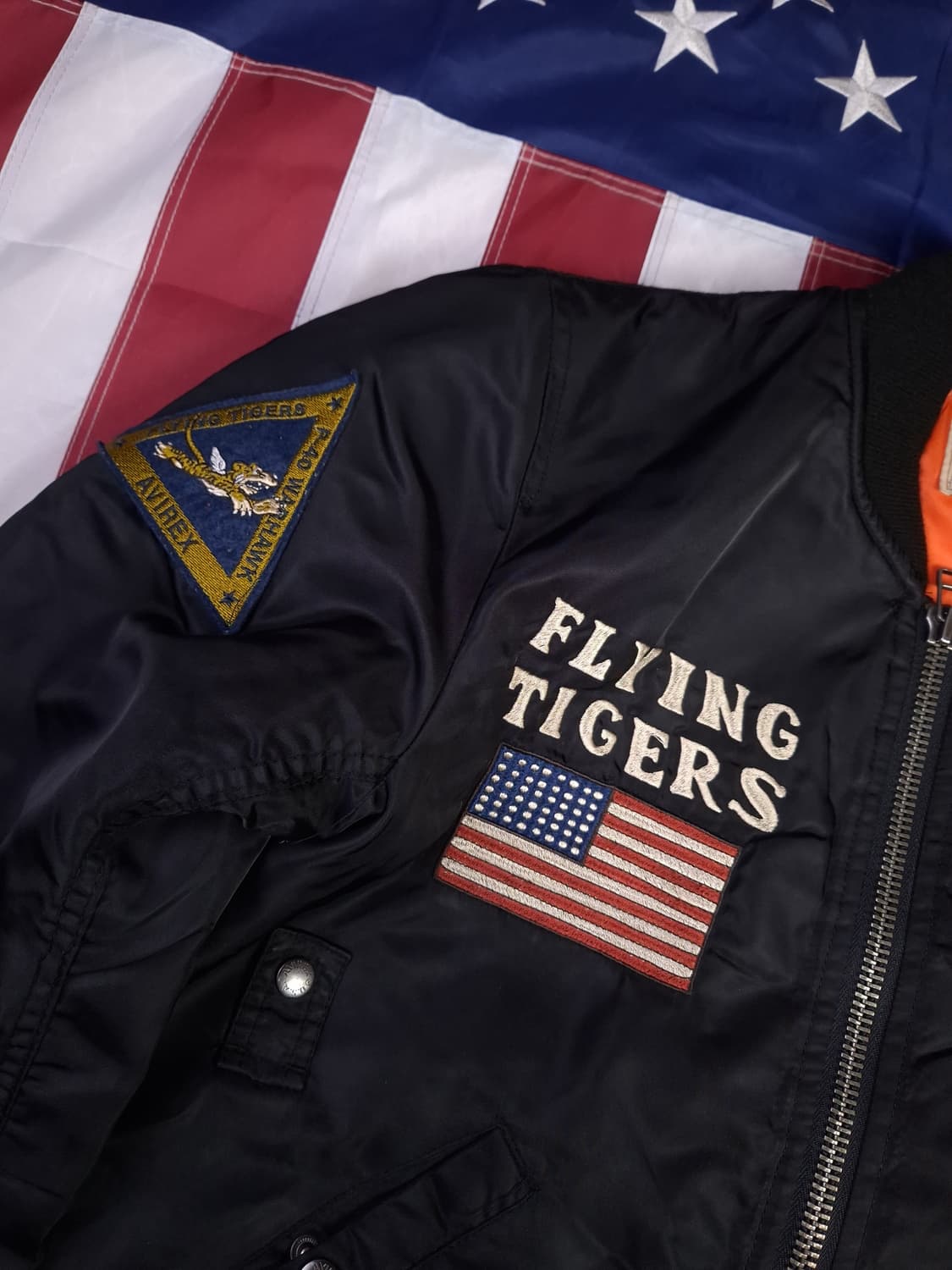 오리지날 아비렉스 플라잉 타이거즈 자수 MA-1 항공자켓 상품이미지4