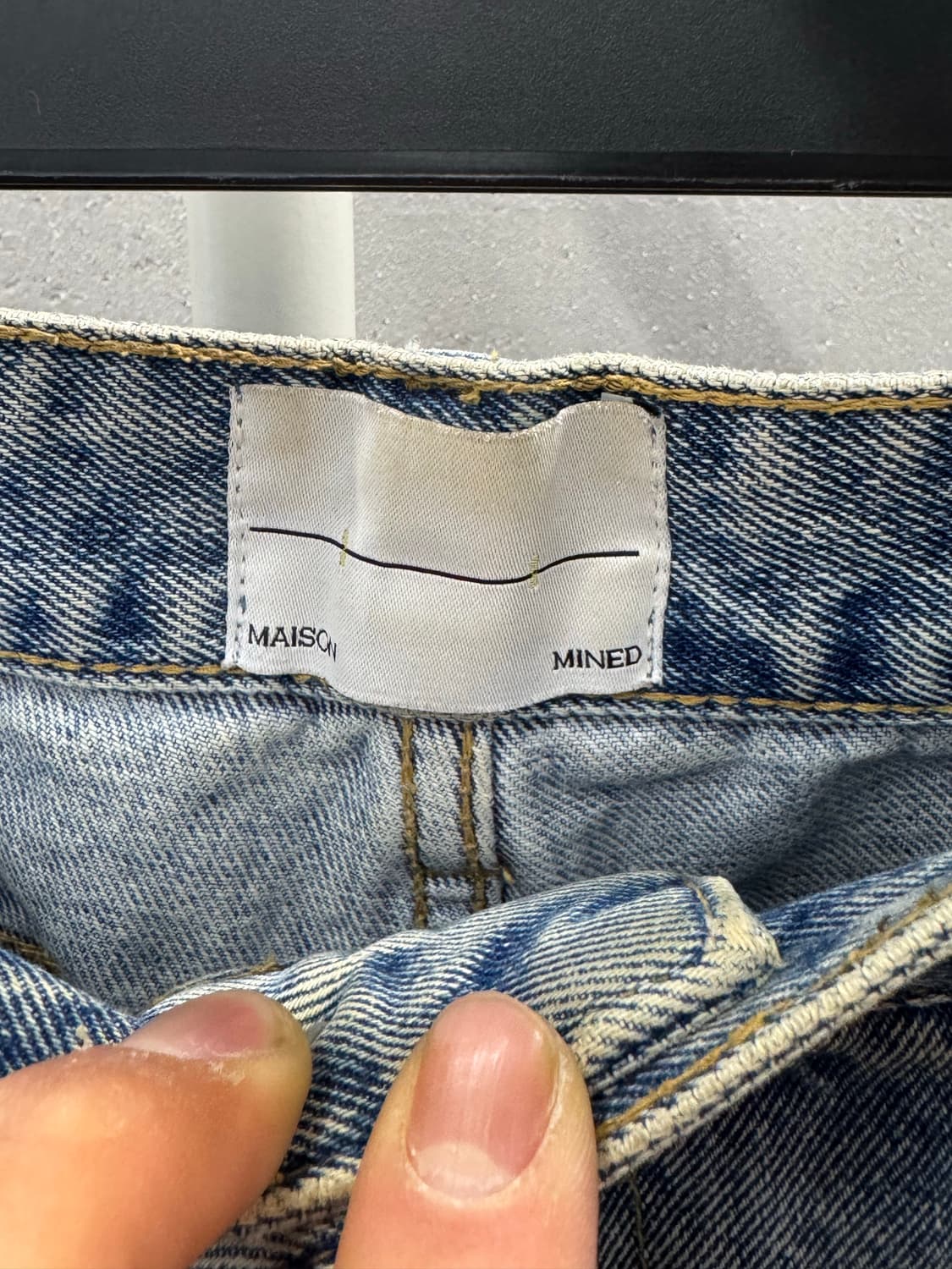 메종미네드 워싱 데님 와이드 청바지 상품이미지3