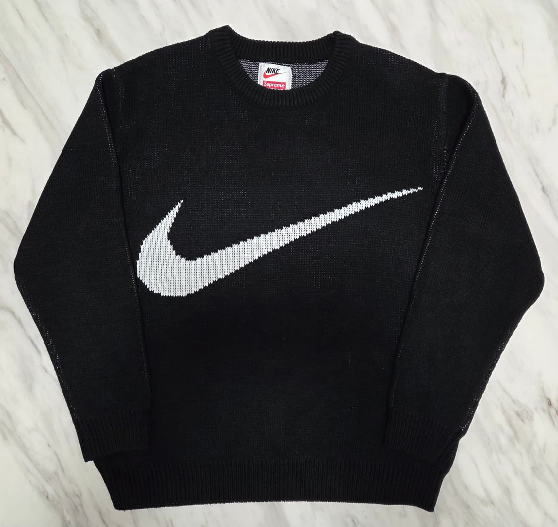 나이키 x 슈프림 스우시 스웨터 블랙 상품이미지1