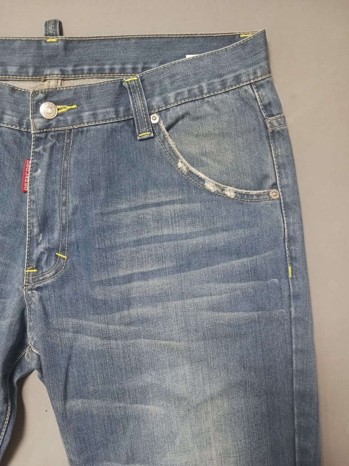 [50] 디스퀘어드2 형광스티치 레귤러진 청바지 34 35 상품이미지4