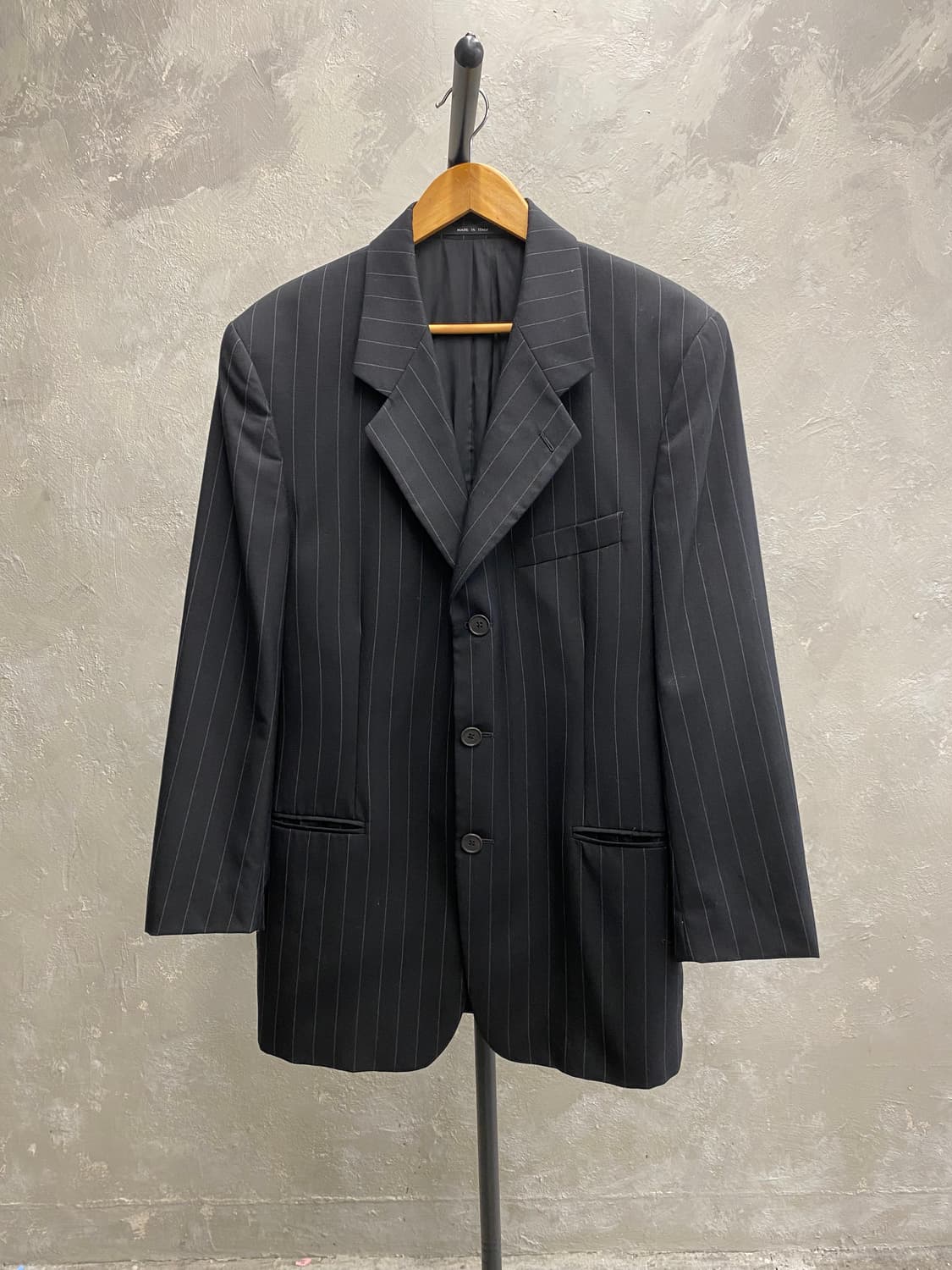 [50] 90s EMPORIO ARMANI 스트라이프 3버튼 블레이저 상품이미지1