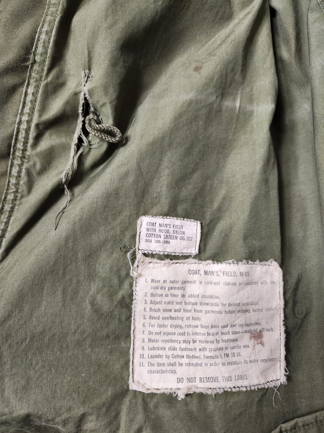 m65 필드자켓 1세대 m/r 상품이미지9