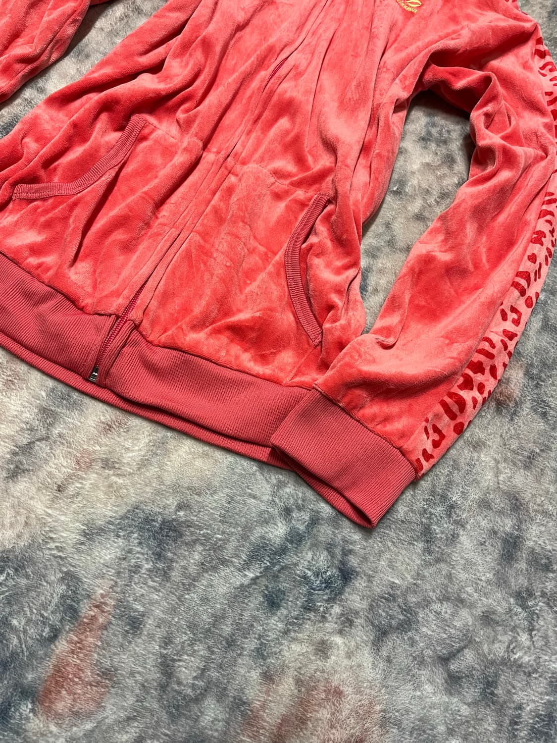 Kissmark 00s gal pink leopard velour hoo 상품이미지6