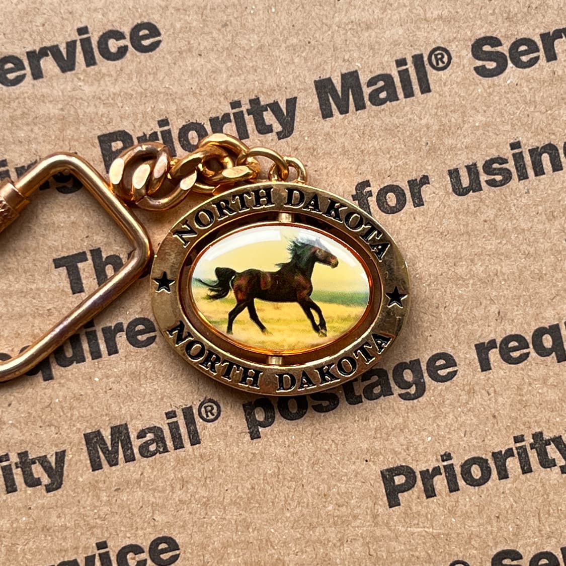 90s vtg Horse Emblem Keyring 상품이미지1