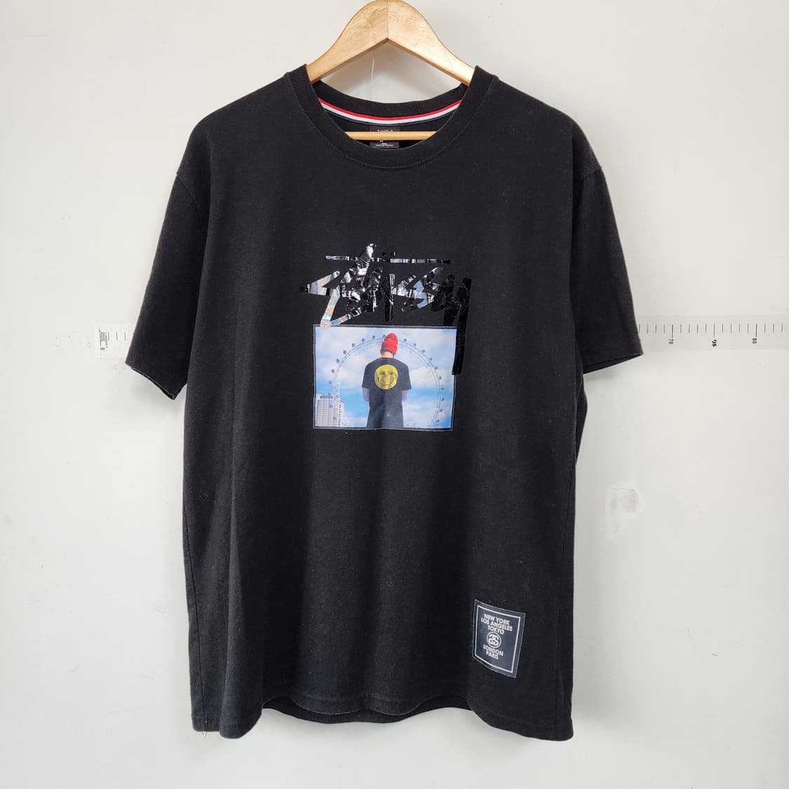 스투시 블랙 반팔 티셔츠 프린팅 상품이미지1