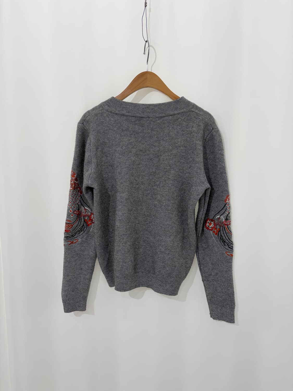 vintage embroidery knit zip up 상품이미지4