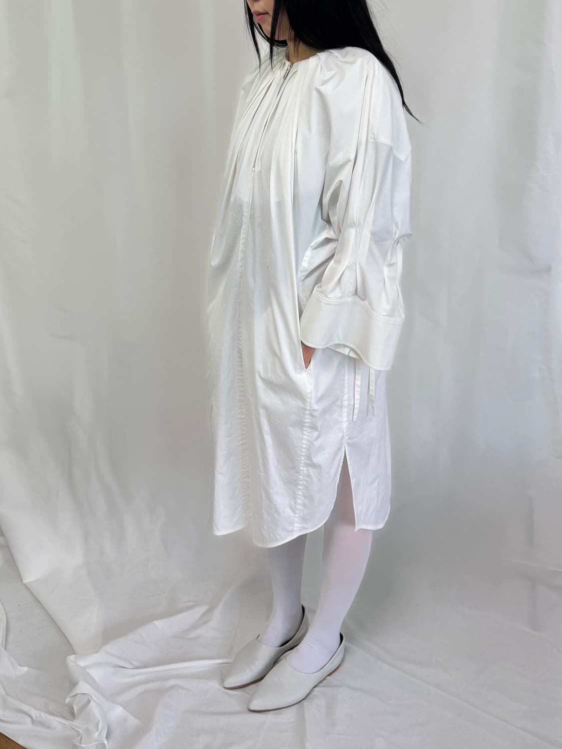 렉토 화이트 셔츠 원피스  상품이미지3