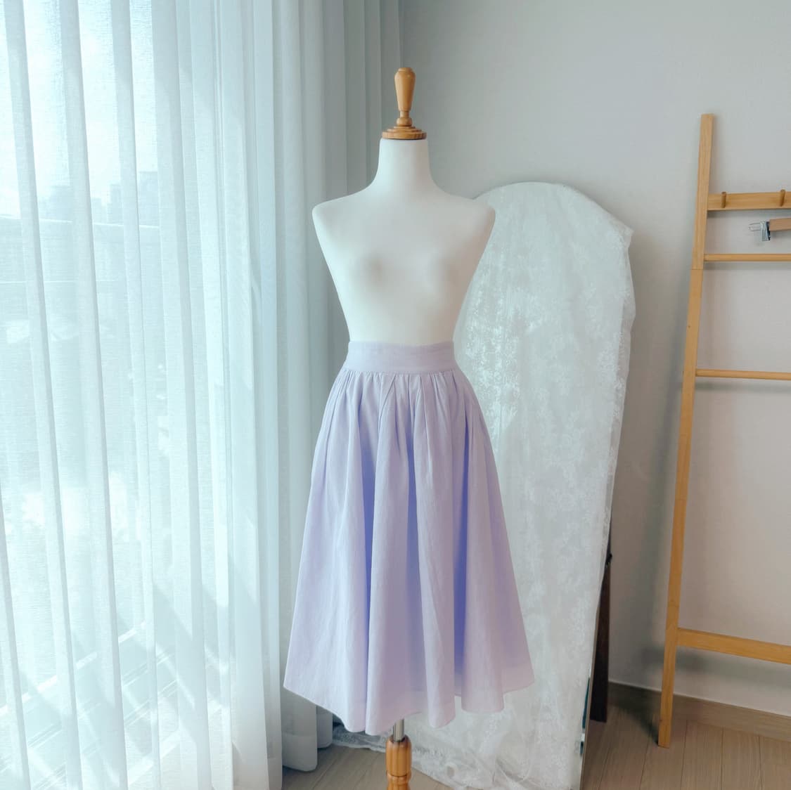연보라 스커트 상품이미지2