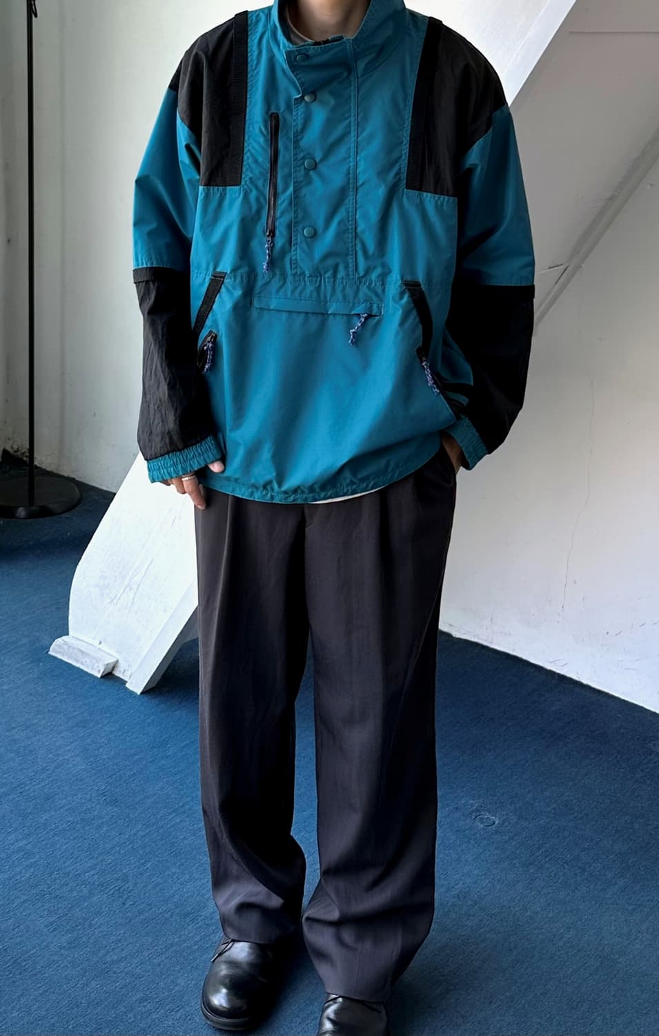 90's washer nylon utility anorak parka 상품이미지7