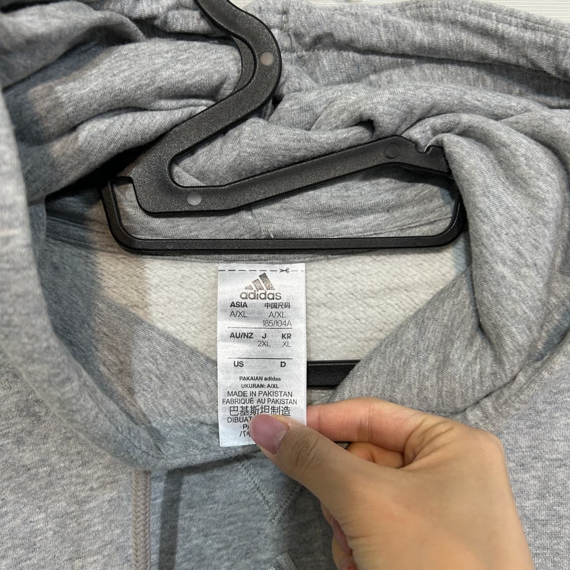 아디다스 남성 기모 후드티 110정도 상품이미지2