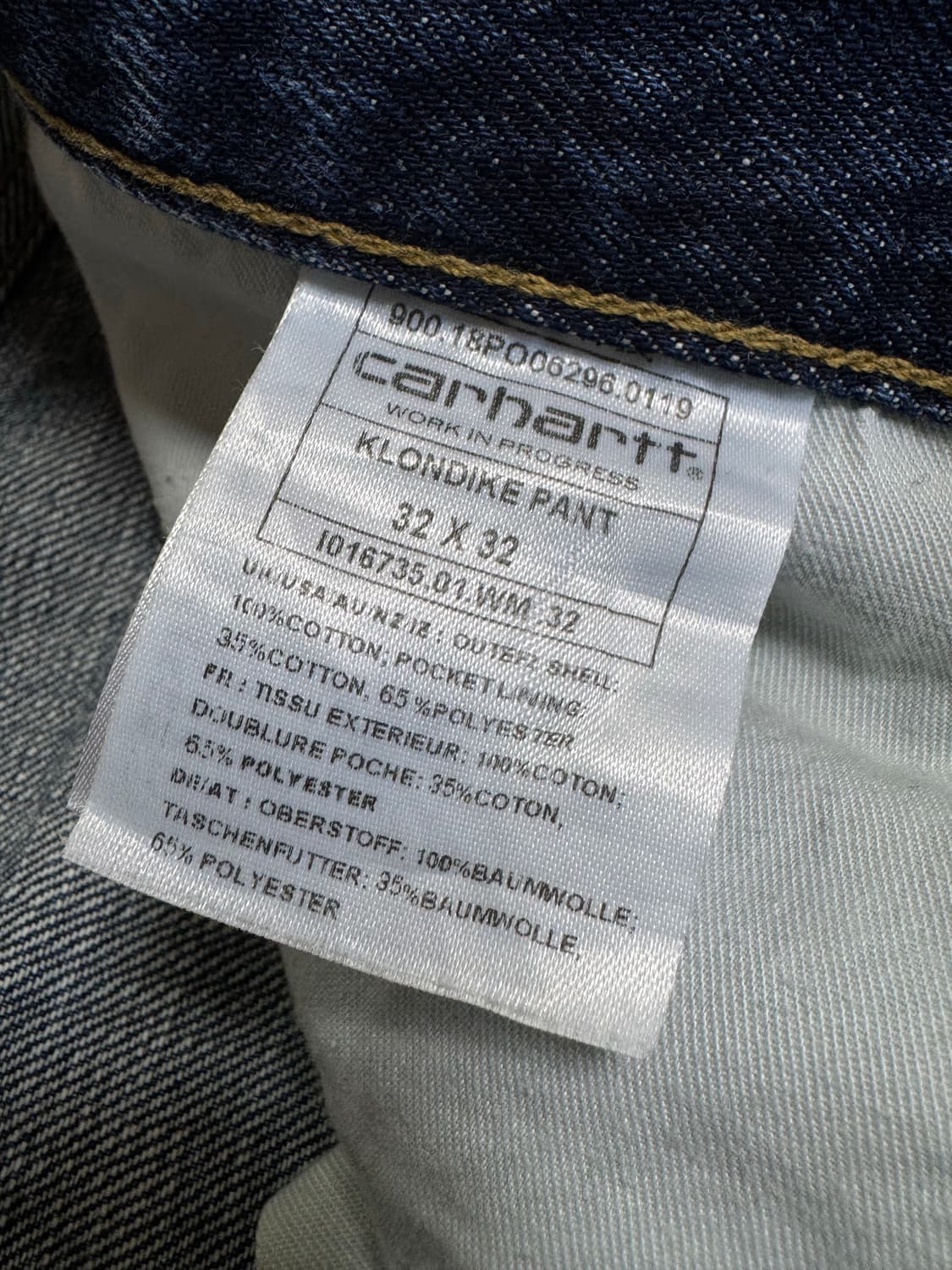 [32]칼하트wip 클론다이크 데님팬츠 상품이미지6