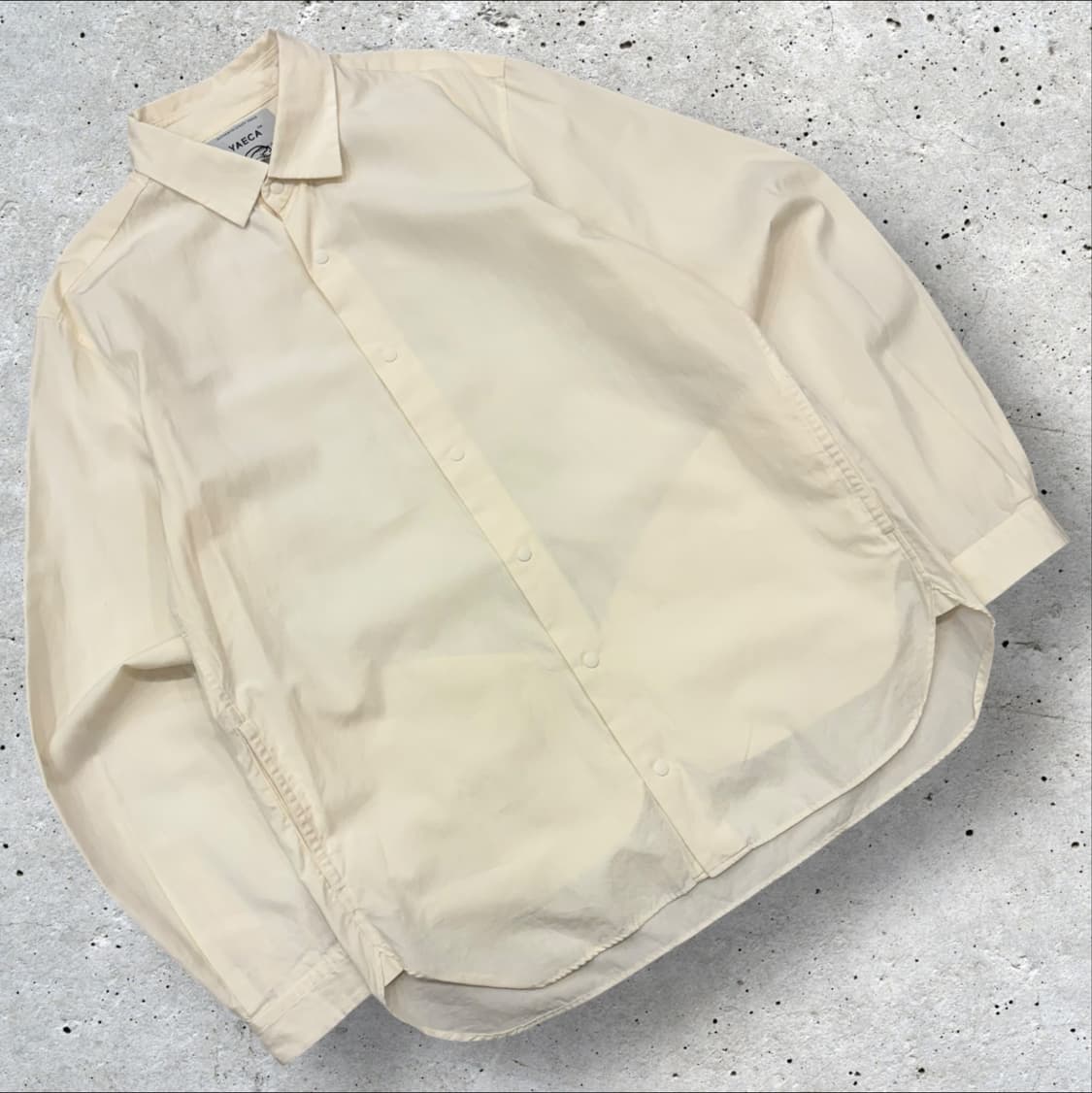 [M] YAECA 야에카 아이보리 코튼 긴팔 셔츠 C976 상품이미지1