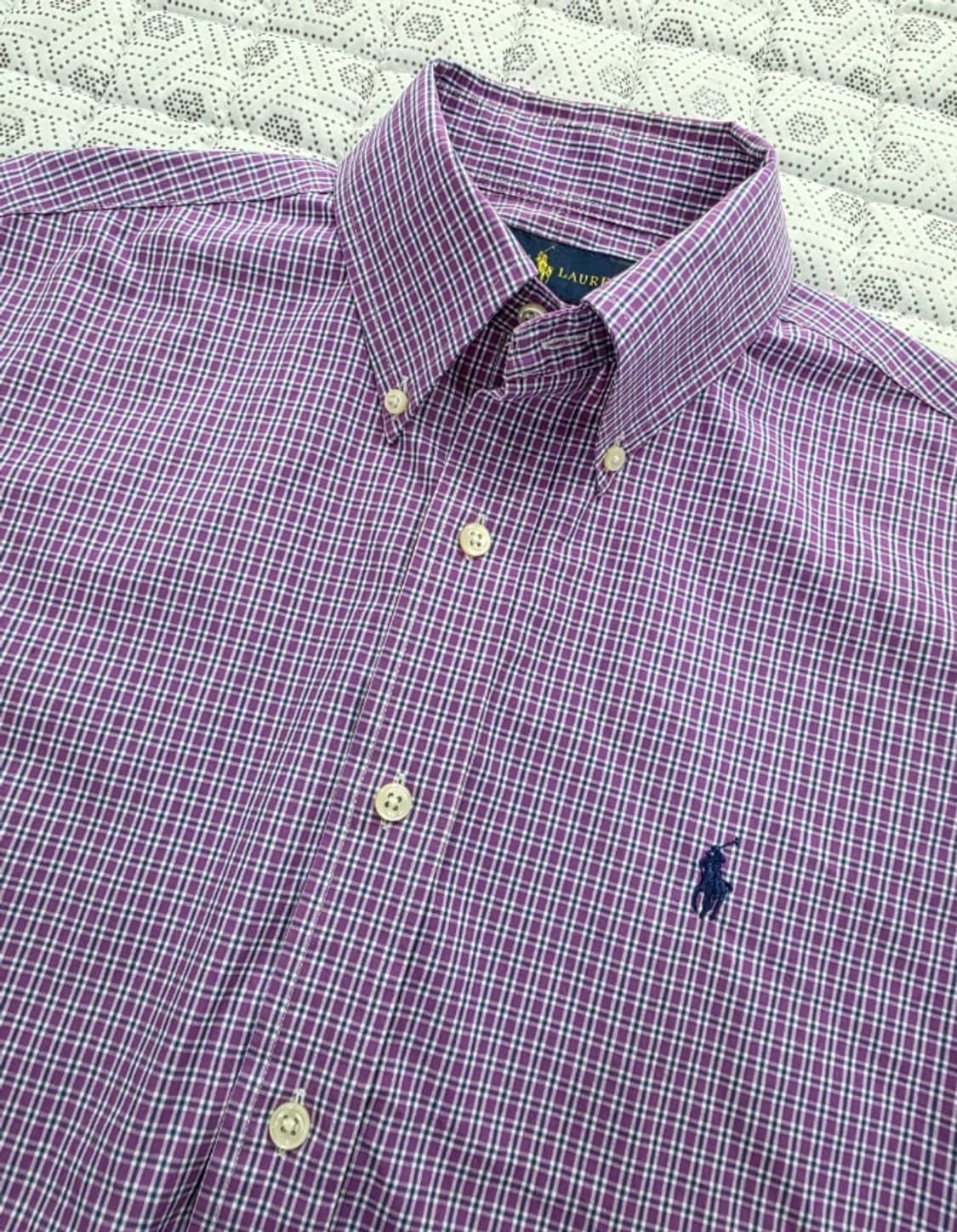 폴로 랄프로렌 퍼플 체크 셔츠 남성 95~100 상품이미지1