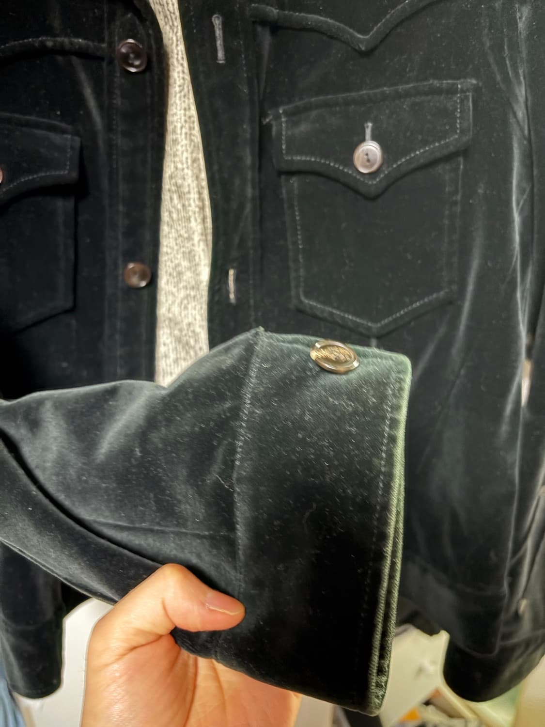 넘버나인 07aw 벨벳 자켓 상품이미지4