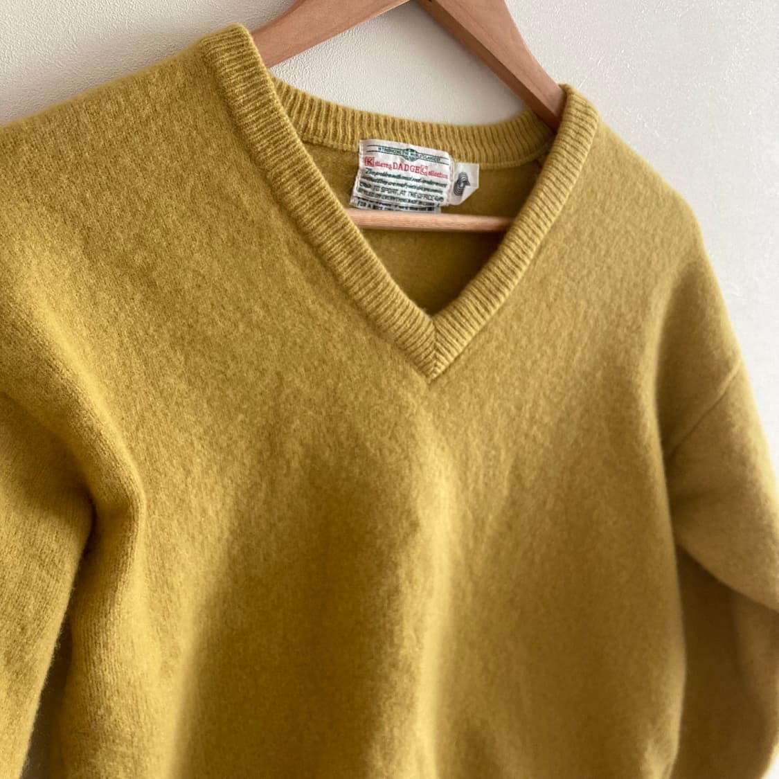 빈티지 머스타드 V넥 니트 상품이미지4