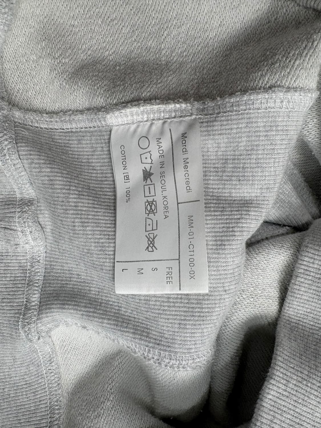 마르디 메크르디 플라워 맨투맨 화이트 상품이미지7