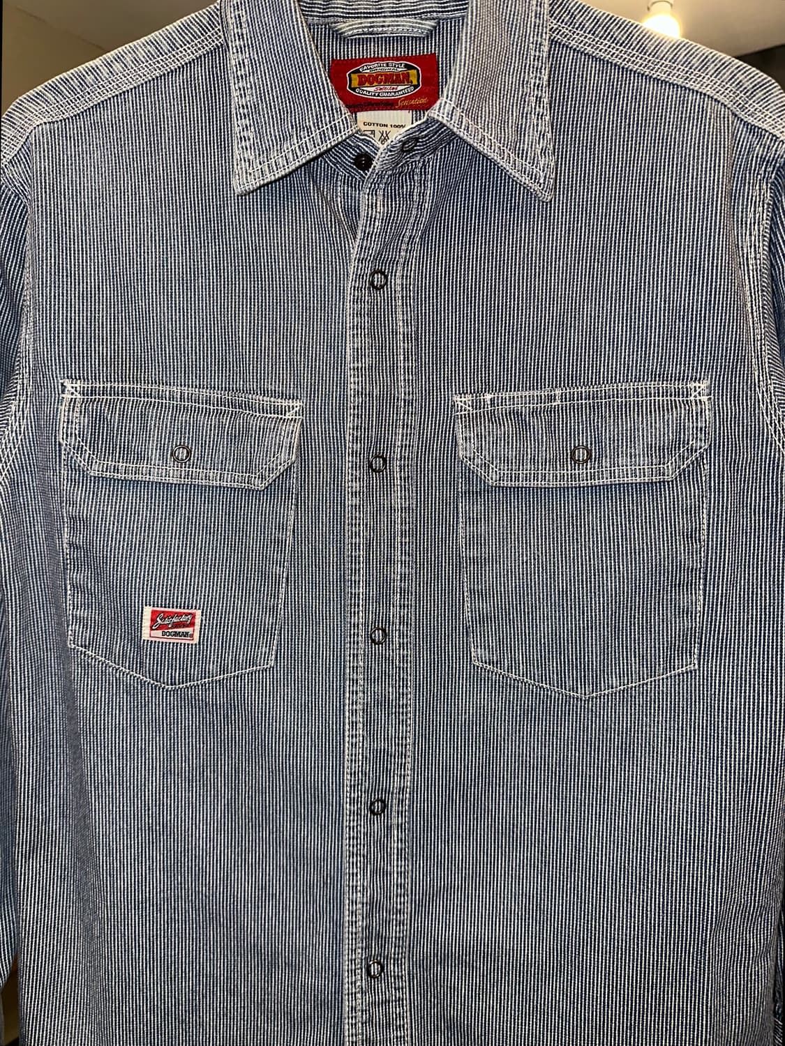 Dogman stripe pattern work shirt 상품이미지5