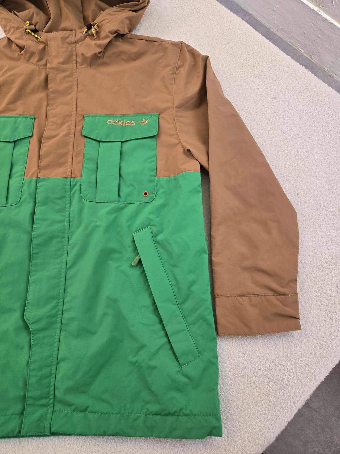 아디다스 브라운/그린 후드 자켓 100 상품이미지5